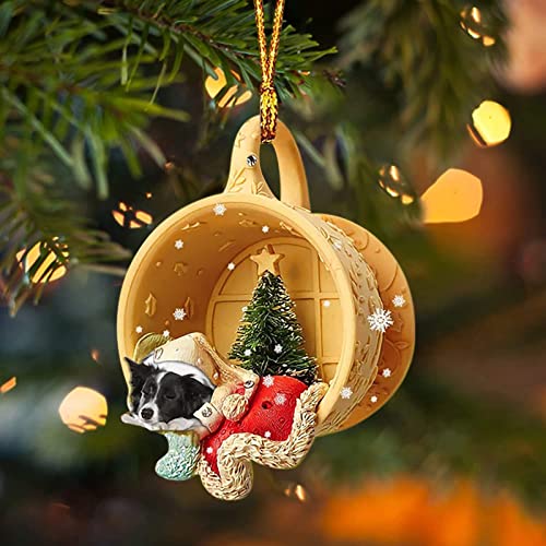 Dantazz Weihnachtsschmuck Weihnachten Katze Eichhörnchen Ornament Acryl Tier-Figur Hängende Dekoration Weihnachtsbaum Ornament Christbaumschmuck Weihnachtsanhänger Weihnachten Deko (M, OneSize) von Dantazz
