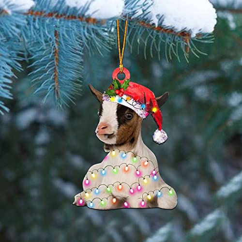 Dantazz Weihnachtsschmuck Weihnachten Katze Eichhörnchen Ornament Acryl Tier-Figur Hängende Dekoration Weihnachtsbaum Ornament Christbaumschmuck Weihnachtsanhänger Weihnachten Deko (T, OneSize) von Dantazz