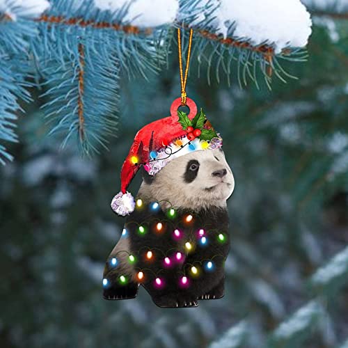 Dantazz Weihnachtsschmuck Weihnachten Katze Eichhörnchen Ornament Acryl Tier-Figur Hängende Dekoration Weihnachtsbaum Ornament Christbaumschmuck Weihnachtsanhänger Weihnachten Deko (W, OneSize) von Dantazz