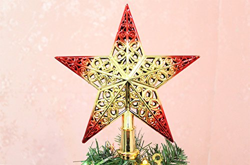 Weihnachtsbaumspitze Stern Christbaumspitze Weihnachtsdeko Weihnachten Stern-Topper Baumschmuck Weihnachtsstern Baumspitze Weihnachtsbaum Spitze Weihnachtsschmuck Christbaumschmuck (Rot, OneSize) von Dantazz