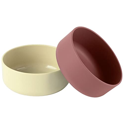 Dantoy - Tiny Biobased Bowl Set - Nude & Ruby Red (6210) von Dantoy