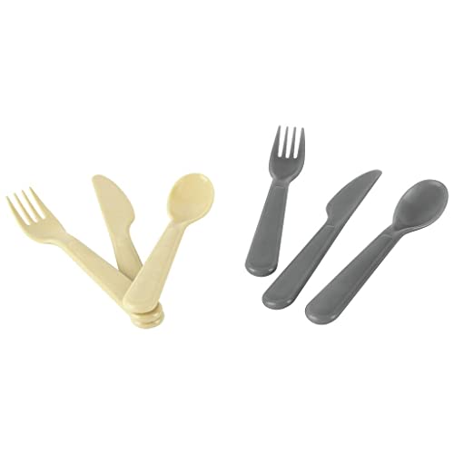 Dantoy - Tiny Biobased Cutlery Set - Nude & Mocca (6252) von Dantoy