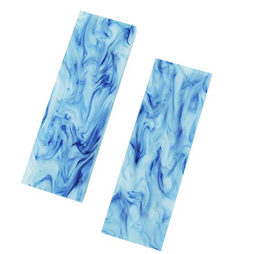 Danuland 2 Stück Acrylmesserwaage Griff Material Plattenmesser Benutzerdefiniertes DIY-Werkzeug für die Messerherstellung von Rohlingen (Blau) von Danuland