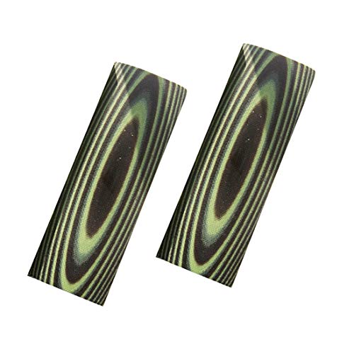 Danuland 2 Stücke G10 Micarda Knife Handle Scales Slabs Messer Custom DIY Tool Material für Messer Herstellung Blakes Blades (Fluoreszierend grün&schwarz) von Danuland