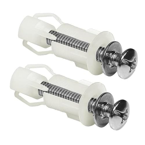 Danveey Zixinz-Zylinderschrauben Top Fix Toilettendeckel-Sitzschrauben, Well Nut Pan Fixing WC Sackloch-Montagesatz for Universal-Toilettensitzscharniere, Kommode, 2 Stück Korrosionsbeständigkeit Danveey Zixinz-Zylinderschrauben Top Fix Toilettendeckel-Sitzschrauben, Well Nut Pan Fixing WC Sackloch-Montagesatz for Universal-Toilettensitzscharniere, Kommode, 2 Stück Korrosionsbeständigkeit von Danveey