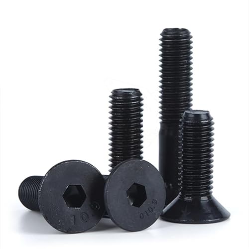 Zixinz-Zylinderschrauben Din7991 M2 M2.5 M3 M4 M5 M6 oder Schwarze Senkkopfschraube mit Innensechskant, 5–50 Stück Korrosionsbeständigkeit(8 Mm, 14 in Bag,M4(20PCS)) von Danveey