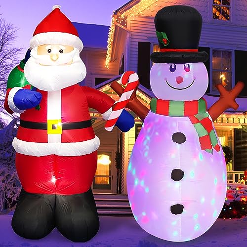 Danxilu Aufblasbare Weihnachtsdeko Außen 5 Fuß/1,5 m Groß Set mit 2 weihnachtsmann aufblasbar mit Hellen LEDs und Schneemann Aufblasbar mit Rotierenden LEDs für Aussen Hof, Draußen, Garten Danxilu Aufblasbare Weihnachtsdeko Außen 5 Fuß/1,5 m Groß Set mit 2 weihnachtsmann aufblasbar mit Hellen LEDs und Schneemann Aufblasbar mit Rotierenden LEDs für Aussen Hof, Draußen, Garten von Danxilu