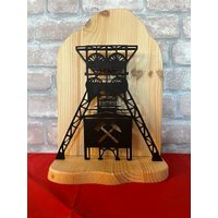 Silhouette Led Beleuchtung Förderturm Geschenk Geschenkidee Mitbringsel Holzdeko Diy Ruhrpott von DanysDekoweltShop