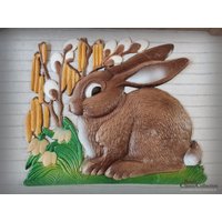 38 X 33 cm Dresdner Pappe Osterhase Geprägt ~ Hase Mit Weidenkätzchen Auf Blumenwiese Osterdeko Sammlerstück Frohe Ostern Od22Ewdph von DanysVintageShop