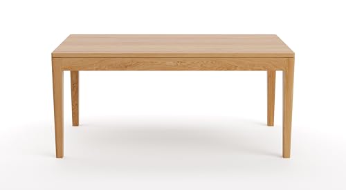 Ausziehbarer Butterfly-Tisch komplett aus massiver Eiche, Zeitloses Design (180x80 + 2x50) von Danzz
