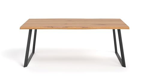 Loft-Tisch Delta aus massiver Eiche mit Metallbeinen, 220x90 cm Loft-Tisch Delta aus massiver Eiche mit Metallbeinen, 220x90 cm von Danzz