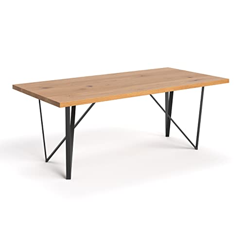 Ravel-Tisch aus massivem Eichenholz mit Metallbeinen, modernes Design, Premium 140x90 cm Ravel-Tisch aus massivem Eichenholz mit Metallbeinen, modernes Design, Premium 140x90 cm von Danzz
