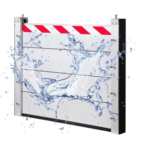 Hochwasserschutz Robuste Aluminium-Leiste Mit Reflektierendem Warnstreifen Abnehmbare Wasserstoppplatte(Interior,119x80cm) von DaoGeSir