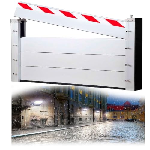 Hochwasserschutzwand 171–180 Cm, Robuste Aluminium-Leiste Mit Reflektierendem Warnstreifen Abnehmbare Überflutungsplatte Wasserstopper(Interior,178x20cm) von DaoGeSir