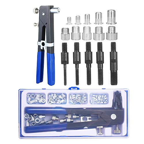 Daoco 86PCS Nietmutter Werkzeugsatz Set Blindnietmutter Handnietschlüssel Schraubengewinde Einsatz Nietmutter Pistole mit metrischen Nietmuttern Sortiment M3 M4 M5 M6 M8 Daoco 86PCS Nietmutter Werkzeugsatz Set Blindnietmutter Handnietschlüssel Schraubengewinde Einsatz Nietmutter Pistole mit metrischen Nietmuttern Sortiment M3 M4 M5 M6 M8 von Daoco