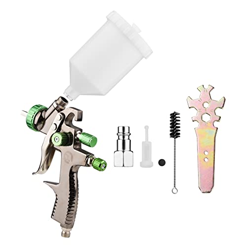 Daoco LVLP 1,3-mm-Luftspritzpistolen-Kit 600 cc Fluid Cup Gravity Feed Air Paint Sprayer Mini-Handheld-360-Grad-Farbspritzpistole für Autoreparatur-Möbeloberflächen-Wandmalerei DIY-Modelle von Daoco