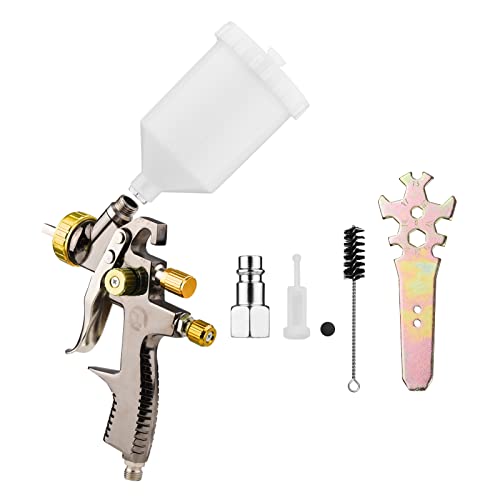 Daoco LVLP 1,8-mm-Luftspritzpistolen-Kit 600 cc Fluid Cup Gravity Feed Air Paint Sprayer Mini-Handheld-360-Grad-Farbspritzpistole für Autoreparatur-Möbeloberflächen-Wandmalerei DIY-Modelle von Daoco