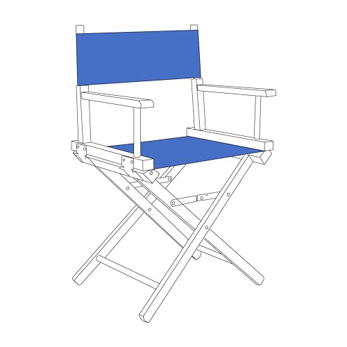 Daoeeur Ersatzbezug aus Segeltuch Ersetzen von Canvas Chair Cover Richtlinienstuhl Ersatzsitz und Rückenlehne Freizeit Hausleiter (Blau) von Daoeeur