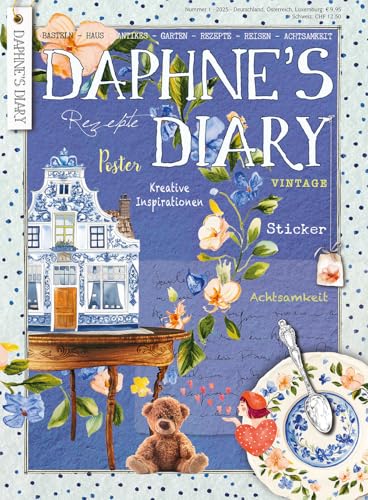 Daphne's Diary Magazin #1 2025 (DEUTSCH) | Kreativ-Kunsthandwerk Arbeitsbuch | Interaktives Tagebuch-Magazin für Mindfulness, Malen, Kunst, Kochen, Reisen | Voller kreativer Inspirationen von Daphne's Diary