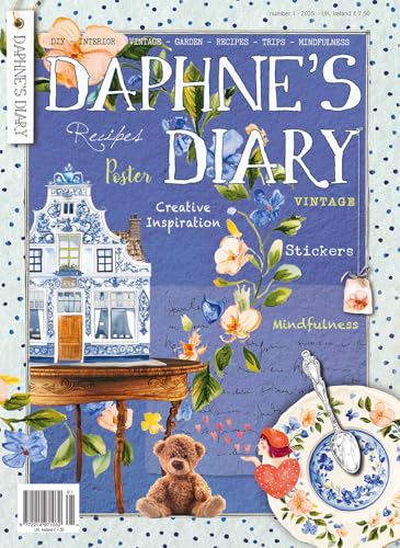Daphne's Diary Magazin #1 2025 (ENGLISCH) | Kreativ-Kunsthandwerk Arbeitsbuch | Interaktives Tagebuch-Magazin für Mindfulness, Malen, Kunst, Kochen, Reisen | Voller kreativer Inspirationen von Daphne's Diary