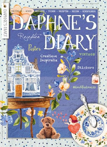 Daphne's Diary Magazin #1 2025 (NIEDERLÄNDISCH) | Kreativ-Kunsthandwerk Arbeitsbuch | Interaktives Tagebuch-Magazin für Mindfulness, Malen, Kunst, Kochen, Reisen | Voller kreativer Inspirationen von Daphne's Diary