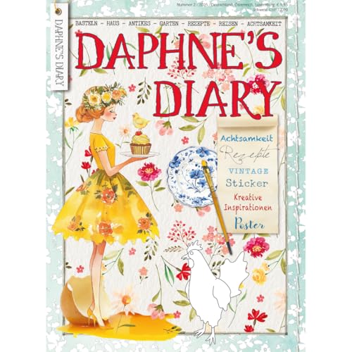 Daphne's Diary Magazin #2 2025 (DEUTSCH) | Kreativ-Kunsthandwerk Arbeitsbuch | Interaktives Tagebuch-Magazin für Mindfulness, Malen, Kunst, Kochen, Reisen | Voller kreativer Inspirationen von Daphne's Diary