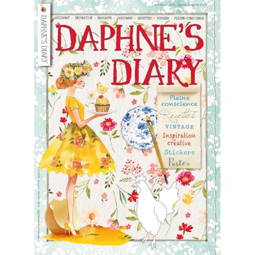 Daphne's Diary Magazin #2 2025 (FRANZÖSISCH) | Kreativ-Kunsthandwerk Arbeitsbuch | Interaktives Tagebuch-Magazin für Mindfulness, Malen, Kunst, Kochen, Reisen | Voller kreativer Inspirationen von Daphne's Diary