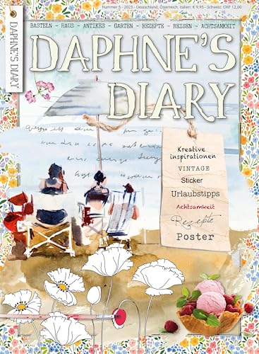 Daphne's Diary Magazine #5 2023 (DEUTSCH) | Kreatives Kunsthandwerk Arbeitsbuch | Interaktives Tagebuch-Magazin für Achtsamkeit, Ausmalen, Kunst, Kochen, Reisen | Voller kreativer Inspirationen von Daphne's Diary