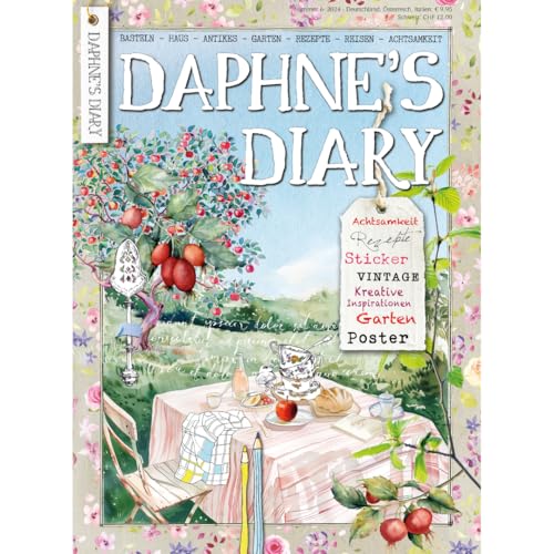 Daphne's Diary Magazine #6 2024 (DEUTSCH) | Kreatives Kunsthandwerk Arbeitsbuch | Interaktives Tagebuch-Magazin für Achtsamkeit, Ausmalen, Kunst, Kochen, Reisen | Voller kreativer Inspirationen von Daphne's Diary