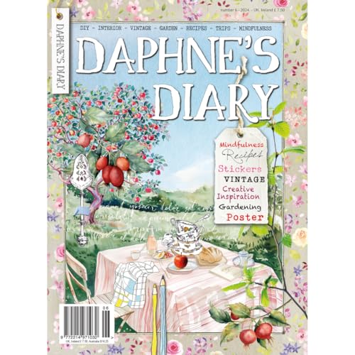 Daphne's Diary Magazine #6 2024 (ENGLISCH) | Kreatives Kunsthandwerk Arbeitsbuch | Interaktives Tagebuch-Magazin für Achtsamkeit, Ausmalen, Kunst, Kochen, Reisen | Voller kreativer Inspirationen von Daphne's Diary