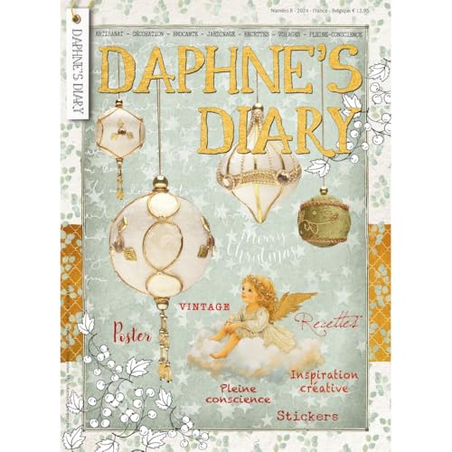 Daphne's Diary Magazine #8 2024 (FRANZÖSISCH) | Kreatives Kunsthandwerk Arbeitsbuch | Interaktives Tagebuch-Magazin für Achtsamkeit, Ausmalen, Kunst, Kochen, Reisen | Voller kreativer Inspirationen von Daphne's Diary