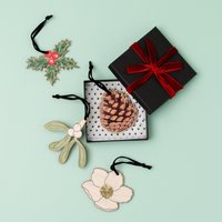 Florale Weihnachtsbaum Dekoration Birken Sperrholz Ornament Florale Weihnachtsbaum Dekoration Birken Sperrholz Ornament von DaphneRosa