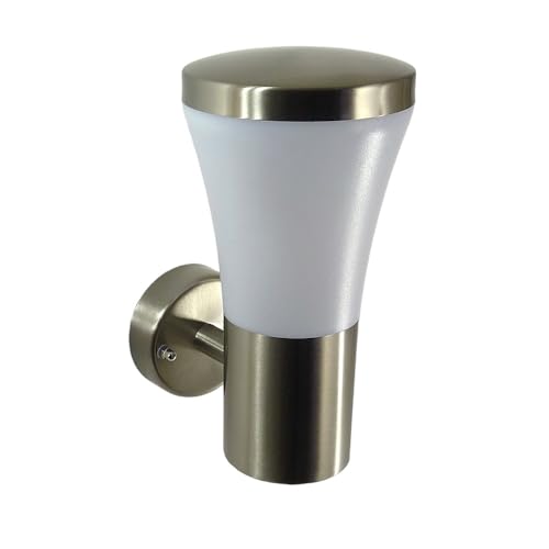 Dapo Leuchten Edelstahl-LED-Außen-Wand-Leuchte HANAU, Kunststoff-Schirm weiß, eingebaute LEDs 10W, 16 x 12 x 26,3 cm, IP44, Eingangs-Treppen-Lampe Dapo Leuchten Edelstahl-LED-Außen-Wand-Leuchte HANAU, Kunststoff-Schirm weiß, eingebaute LEDs 10W, 16 x 12 x 26,3 cm, IP44, Eingangs-Treppen-Lampe von Dapo