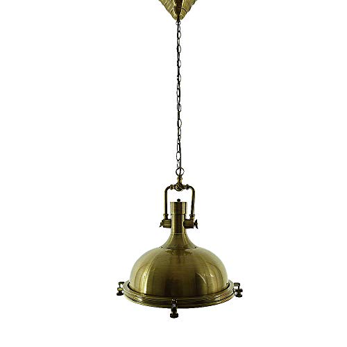 Metall Pendel-Deckenleuchte Brian Hängeleuchte Deckenbeleuchtung Hängelampe Esszimmer-Küchen-Leuchte Drm. 39cm(altmessing) von Dapo