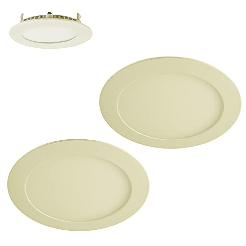 2 x LED Einbauleuchten Berka Einbaustrahler Unterbauleuchte LED Deckenleuchte Deckenbeleuchtung Einbaulampe hochwertig (weiß- Drm. 22,5cm) von Dapo