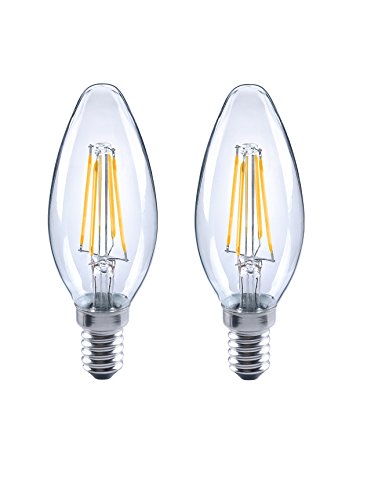 2 x LED Leuchtmittel Glühbirne Dekor Kerzenform Kerzenlampe E14-4Watt 430Lumen C35 Birne energiesparende Lampe Bulb Glühlampe von Dapo