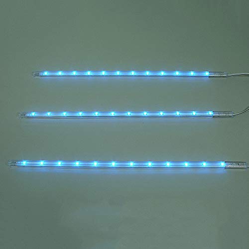 3x LED-Lichtleiste Lichtfarbe (Türkis-Blau), je 30 cm, inclusive je 12 LEDs, 0,8 W, Küchen-Regal-Unterbau-Wand-Schrank-Möbel-Schaufenster-Licht-Stab-Leiste-Stick-Leuchte-Lampe von Dapo