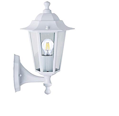 Dapo Aussen-Wandleuchte Kingston Weiss E27 Fassung Aluminium Druckguss H: 33cm, Balkon-Terrassen-Treppen-Hauseingang-Beleuchtung Dapo Aussen-Wandleuchte Kingston Weiss E27 Fassung Aluminium Druckguss H: 33cm, Balkon-Terrassen-Treppen-Hauseingang-Beleuchtung von Dapo