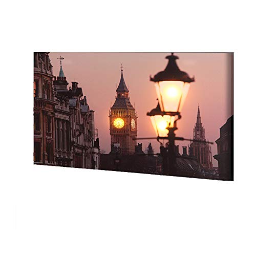 Dapo® LED-Wand-Leinwand-Bild-Leuchte-Lampe 60x40cm Stimmungs-Dekorations-indirekte-Leuchte-Lampe-Beleuchtung Batteriebetrieben, Ein/Aus-Schalter (London) von Dapo