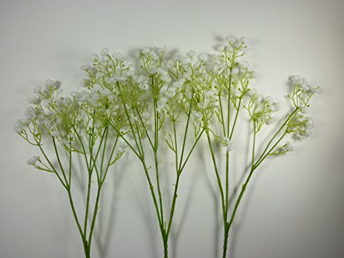 Dapo 3 x Dekoblume Schleierkraut Spray im Set Kunstblumen 54cm Dekopflanze Blume Dekoration von Dapo