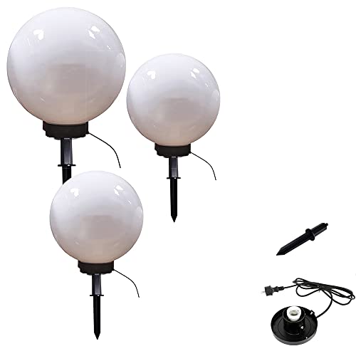 Dapo 3x LED Außen-Kugel-Leuchte MARLON D: 20+20+30cm, Kunststoff weiß, Erdspieß, IP44, Dekorationslampe Garten Rasenbeleuchtung Außengelände Eingangsbereich Blumenbeet Dapo 3x LED Außen-Kugel-Leuchte MARLON D: 20+20+30cm, Kunststoff weiß, Erdspieß, IP44, Dekorationslampe Garten Rasenbeleuchtung Außengelände Eingangsbereich Blumenbeet von Dapo