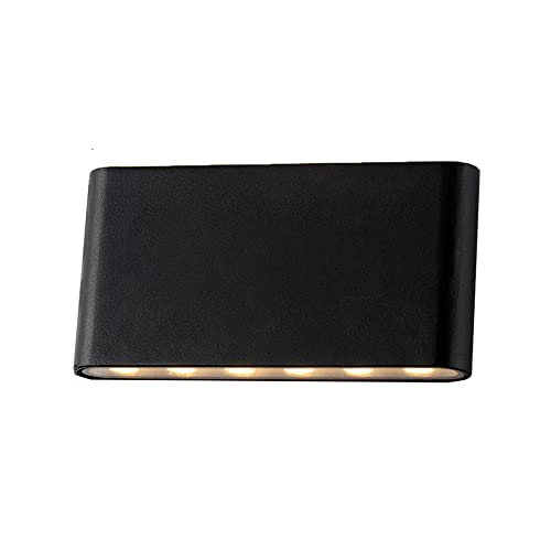 Dapo Aluminium LED Außen-Wandleuchte Catania 2 flammig 17x 9cm up and down Wandlampe Hausbeleuchtung Leuchte (schwarz) von Dapo