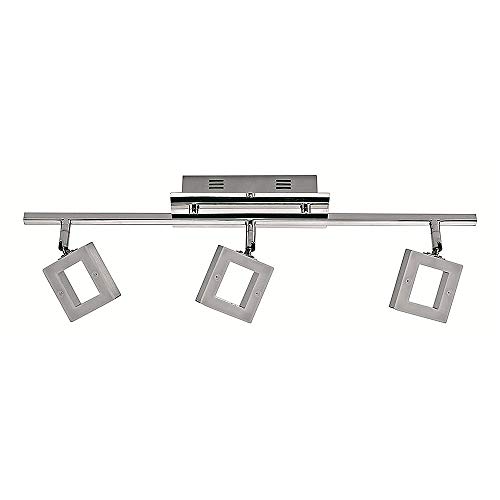 Dapo Aluminium LED Strahler Theo Spotlampe Wandleuchte Deckenleuchte 3x6,4Watt Spot LED Beleuchtung Deckenbalken (chrom-3 flammig) von Dapo