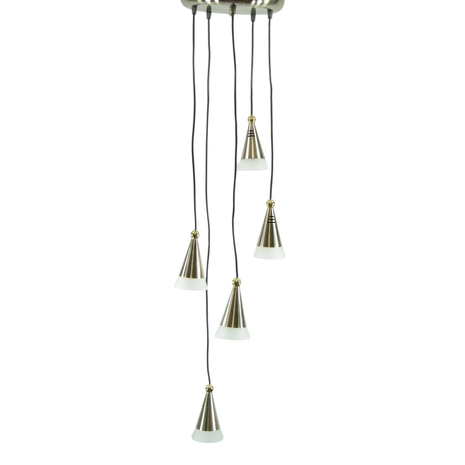 Dapo Decken Pendelleuchte Fino 5-Flammig E14 Eisen Glas Weiß IP20 Dapo Decken Pendelleuchte Fino 5-Flammig E14 Eisen Glas Weiß IP20 von Dapo