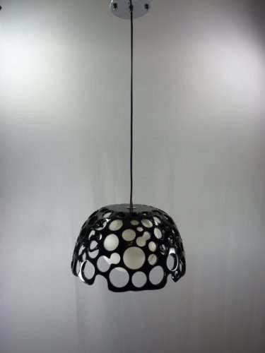 Dapo Decken-Pendelleuchte Yasu schwarz mit Kugel weiß Hängeleuchte Deckenbeleuchtung Deckenlampe von Dapo