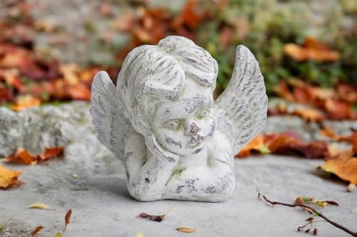 Dapo Deko-Engel Keramik für Innen und Außen Garten-Grab-Dekoration Außendeko Geschenk Figur Skulptur von Dapo