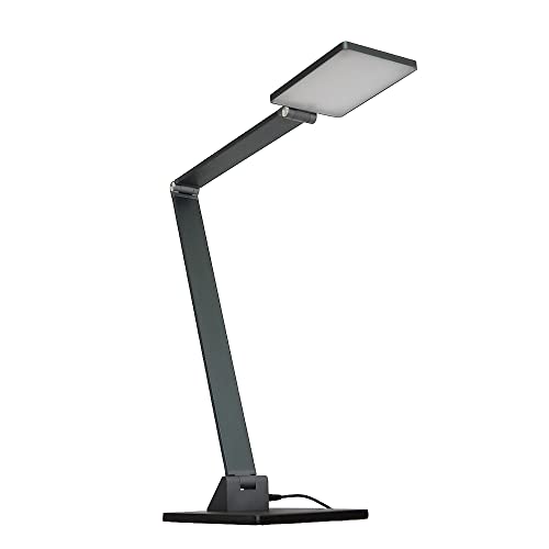 Dapo Hochwertige LED-Tisch-Schreibtisch-Leuchte mit 3-Stufen-Touch-Dimmer TEKIN Alu-massiv schwarz eingebaute LEDs 10W Arbeits-Nachttisch-Büro-Lampe von Dapo