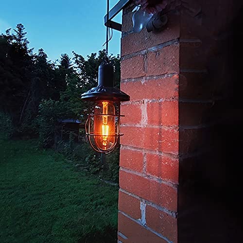 Dapo LED-Solar-Garten-Hänge-Leuchte LIO Metall schwarz/Kunststoff, Ø 11,2cm, Gesamtlänge 38cm, IP44, Baum-Party-Balkon-Dekorations-Stimmungs-Lampe (1er) von Dapo