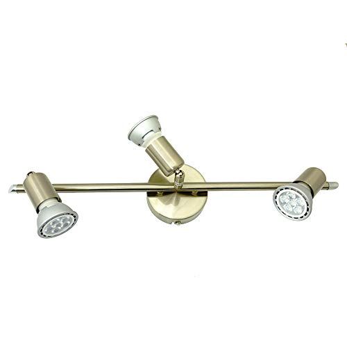 Dapo LED-Strahler-Spot LINOS nickel Decken-Wand-Spot-Leuchte-Lampe-Balke (3-flammig) 7 Watt 650lm 3000K von Dapo