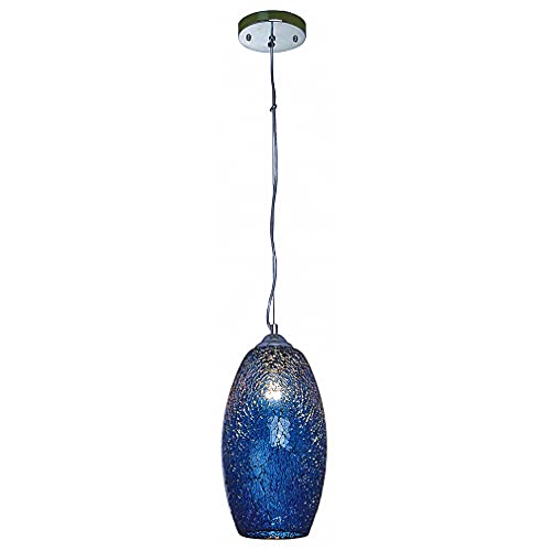 Dapo PAT Glas-Pendel-Decken-Leuchte-Lampe Mosaik-Glas blau handgearbeitet E27x1 nicht ink. Wohn-Ess-Schlaf-Zimmer-Küchen-Leuchte-Lampe von Dapo